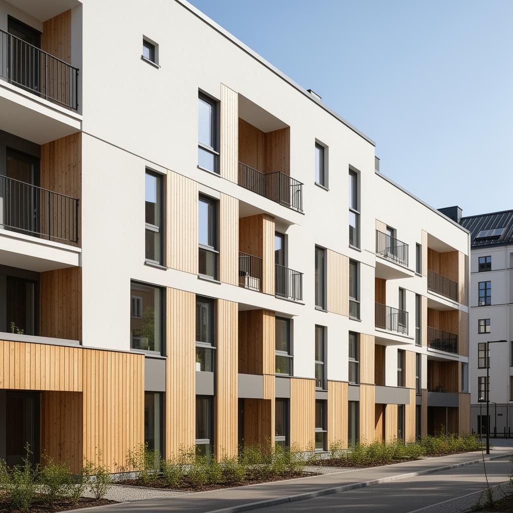 Modern svensk fastighet med skandinavisk arkitektur